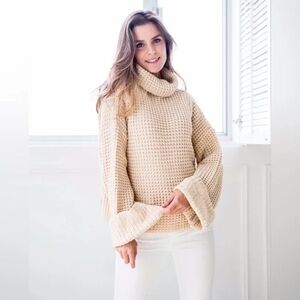 Goodnight macaroon sweater ribbed knit boho turtleneck lounge chic comfy cozy